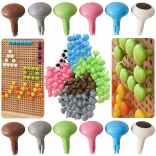 Masterkidz színes Jumbo csipeszek STEM táblához 128 db - 6 szín