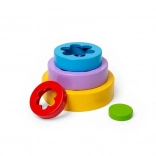 Bigjigs Toys virágos rakosgató torony FSC fából