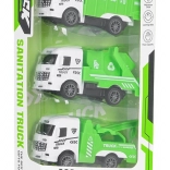 Városi szervizjármű-készlet – kukásautó, billenőplatós, autómentő és tartálykocsi