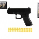 Gyerek pisztoly puha golyókkal, 10 cm, lőszerrel