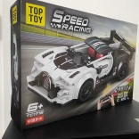 Fehér sportautó építőkészlet RC vezérléssel