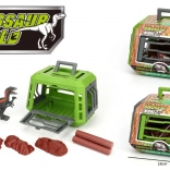 Dínófigura 16 cm ketrecben kiegészítőkkel