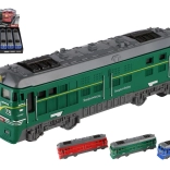 18 cm-es műanyag mozdony lendkerekes meghajtással, 3 színben