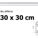 Alumínium keret 30x30 cm ezüst színben