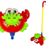 Piros tolható rák csengőhanggal, rúddal