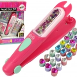 Hajdíszítő készlet applikátorral és gyöngyökkel, 24 db