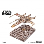Ugears Star Wars X‑Wing vadászgép Luke Skywalker fa 3D mechanikus kirakó