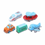 Fém közlekedési eszköz 6 cm, felhúzós (pull-back)