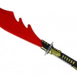 Világító piros gyerek machete elemmel