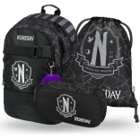 Baagl Wednesday iskolai szett: hátizsák, tolltartó és zsák