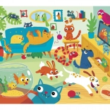 Állatos buli puzzle 24 darabos