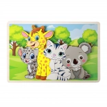 Fából készült állatos kirakó – 8 darab