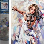 Norimpex gyémánt festés hegedűs 30x40 cm