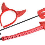 ördögi karneváli szett fülekkel, farokkal és háromágú szigony