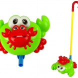 Tolható játék – zöld rák csengővel