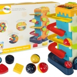 Oktató kocka labdapályával és zongorával