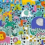 ENJOY puzzle 1000 darabos – Doodle szafari