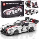 Műszaki építőkészlet – szupersportautó Fehér Viper hátsó légterelővel, 419 elem