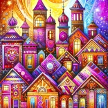 Lila város 1000 darabos puzzle