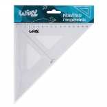 Átlátszó háromszögvonalzó 15 cm