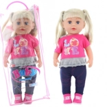 Szőke baba 45 cm-es, cumisüveggel