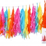 Sokszínű bojt girland