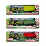 Műanyag traktor utánfutóval, szabadonfutó, fénnyel és hanggal