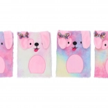 Plüss napló A5 kutyussal, vonalas, 80 lap