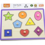 Viga Fa Puzzle Formák Csapokkal