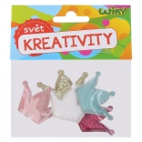 Koronák apró kézműves projektekhez 4,5 × 3 cm, 5 db