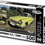 retro-autó puzzle Wartburg 311 (1963) – 500 darab
