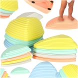 Pasztellszínű kövek egyensúlyozó és érzékszervi gyakorlatokhoz gyermekek számára