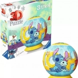 3D puzzle gömb DISNEY Stitch 72 darabbal talapzaton