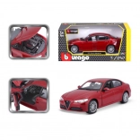Bburago 1:24 Alfa Romeo Giulia (2016) Metál vörös 18-21080