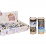 Dekoratív washi szalag 1,5 cm × 3 m – különböző minták