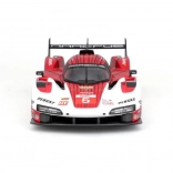 fém autómodell 1:24 bburago porsche 963 white/red #5