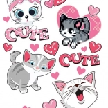 Rávasalható matricák aranyos kiscicákkal – nagy ív 20 × 30 cm