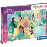 Clementoni csillogó Disney hercegnők kerti puzzle, 104 darab