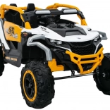 Gyermek elektromos autó sárga-fehér 4x4