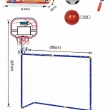 SPORTO 2 az 1-ben sportkészlet KOSÁRLABDA és FOCI