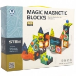 Mágneses golyópálya – 66 darabos építőkészlet