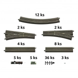 Roco geoLINE sínkészlet ágyazattal és tartozékokkal digitális kezdőkészletekhez