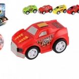 Meglepetés golyó műanyag autóval 5 cm visszahúzós