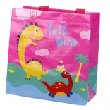 Ajándéktáska dinoszaurusz rózsaszín 23 × 21,5 × 11 cm