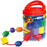 Nagy fa gyöngyök BABU a motorikus készségek fejlesztésére és színek felismerésére