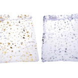 Organzatasak csillagmintával 20x30 cm Karácsonyi dekoráció