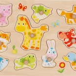 Goki fa beillesztő játék gyerekeknek - Fiatal állatok