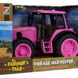 Rózsaszín traktor fény- és hangfunkciókkal