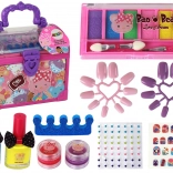 Rózsaszín szépség szett bőrönd DIY smink és körmök