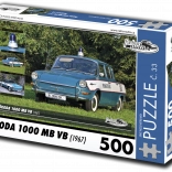 Retro autók puzzle Škoda 1000 MB VB (1967) 500 darab